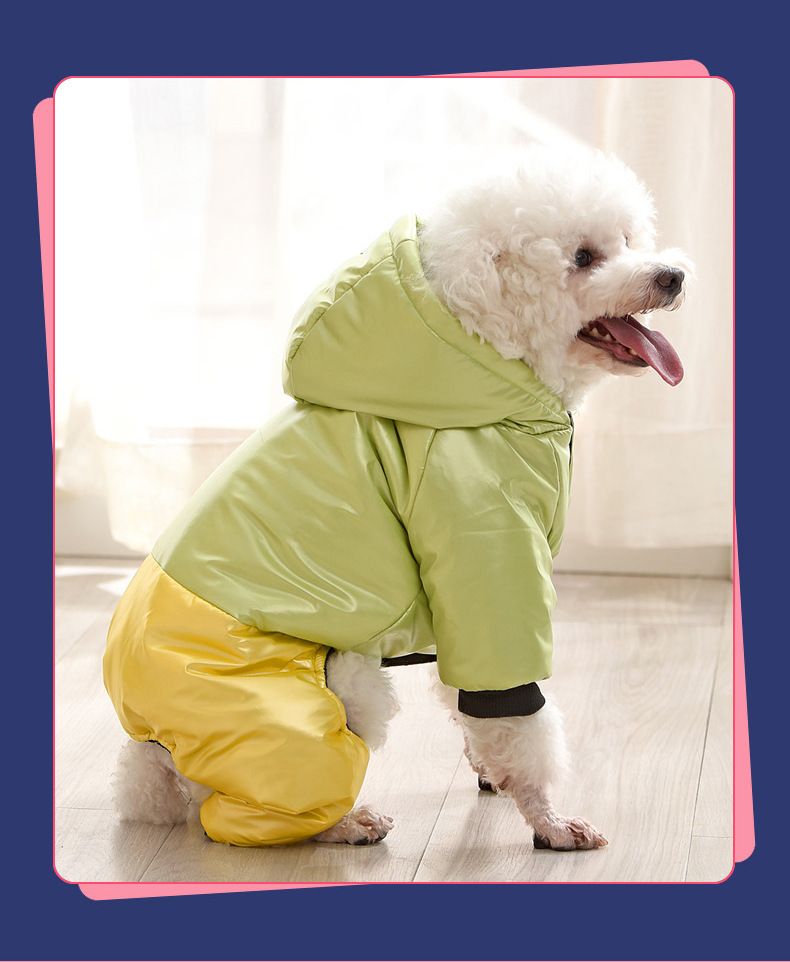 Ropa para mascotas Abrigo acolchado impermeable y resistente al viento para perros Ropa cálida para perros Abrigo acolchado de cuatro patas para mascotas_voghion.com