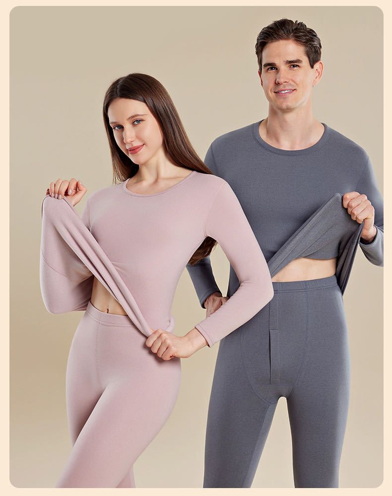 Thermal Underwear Women's Thickened And Velvet German Heating Inner Wear Bottoming Long Johns Women's Suit Line Clothes And Line Pants_voghion.com