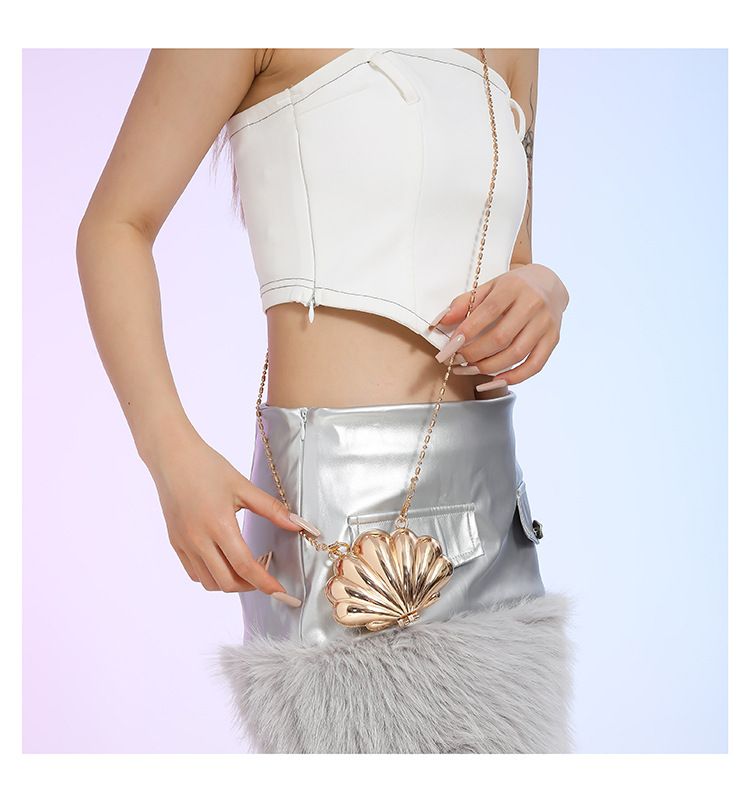 Korean version niche shell 2024 summer new chain mini cute shoulder versatile women's crossbody bag_voghion.com