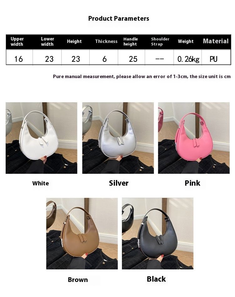 2024 Neue Handtasche im Nischendesign, modische bonbonfarbene Macaron-Trendy-One-Shoulder-Underarm-Knödeltasche, geeignet zum Einkaufen_voghion.com