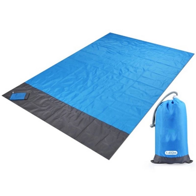 Cobertor de praia de bolso à prova d'água, colchão dobrável para acampamento, tapete leve portátil, tapete para piquenique ao ar livre, tapete de praia de areia_voghion.com
