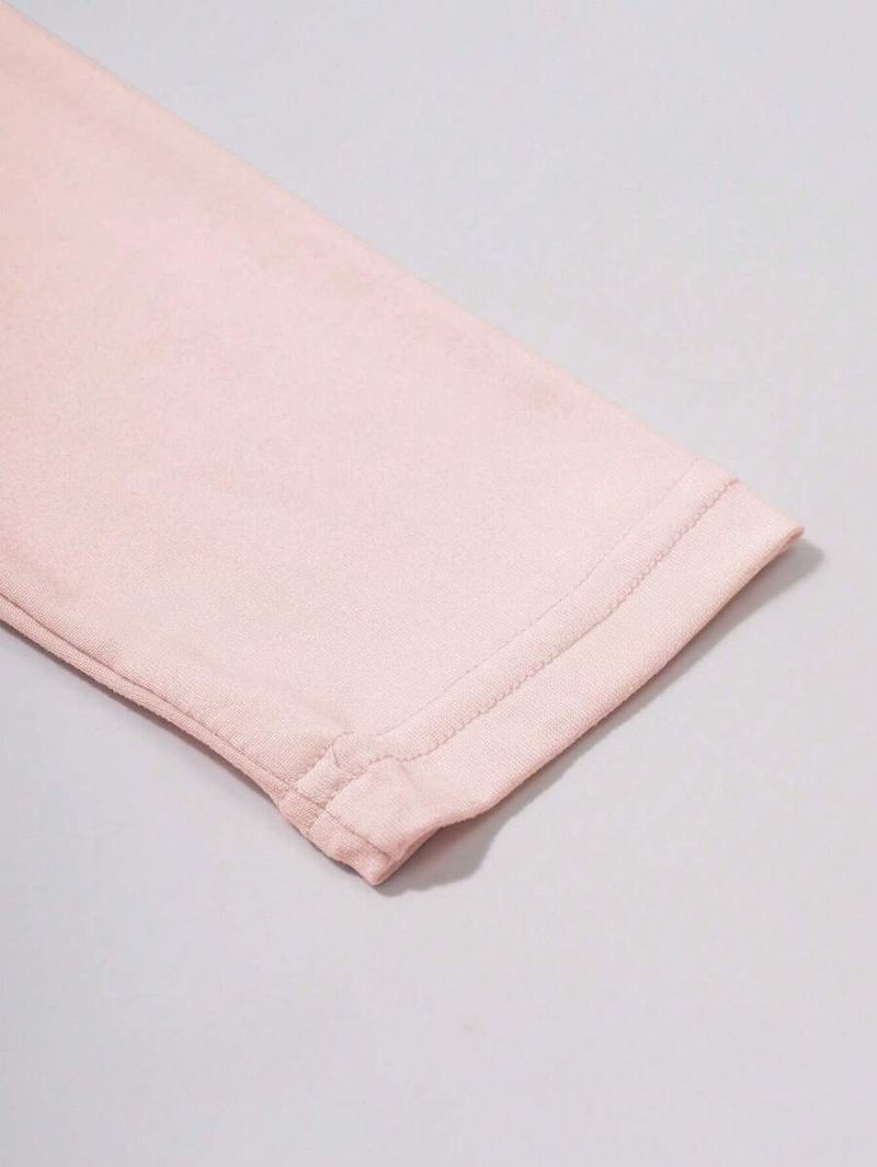 Women's Clothing Slim Fit Solid Color U Neck Long Sleeved Top_voghion.com