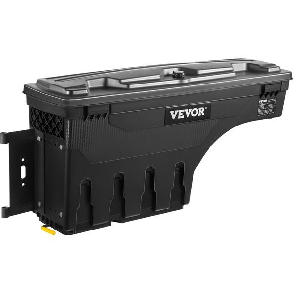 Truck Bed Storage Box, Lockable Swing Case With Password Padlock, 6.6 Gal/25 L ABS Wheel Well Tool Box, Waterproof And Durable, Compatible With For_voghion.com