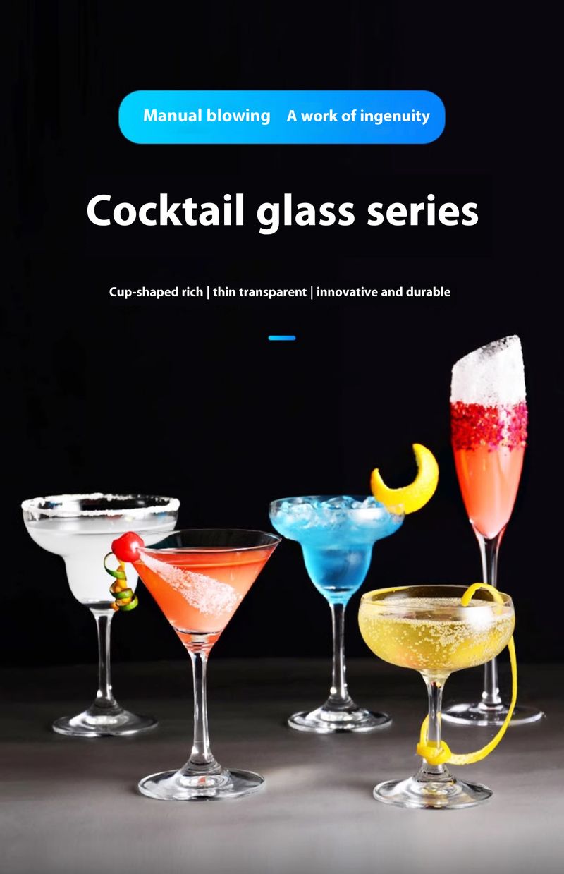 Creative Glass Cocktail Personalized Combination Bar Martini Internet Red Goblet Set Champagne Cup_voghion.com