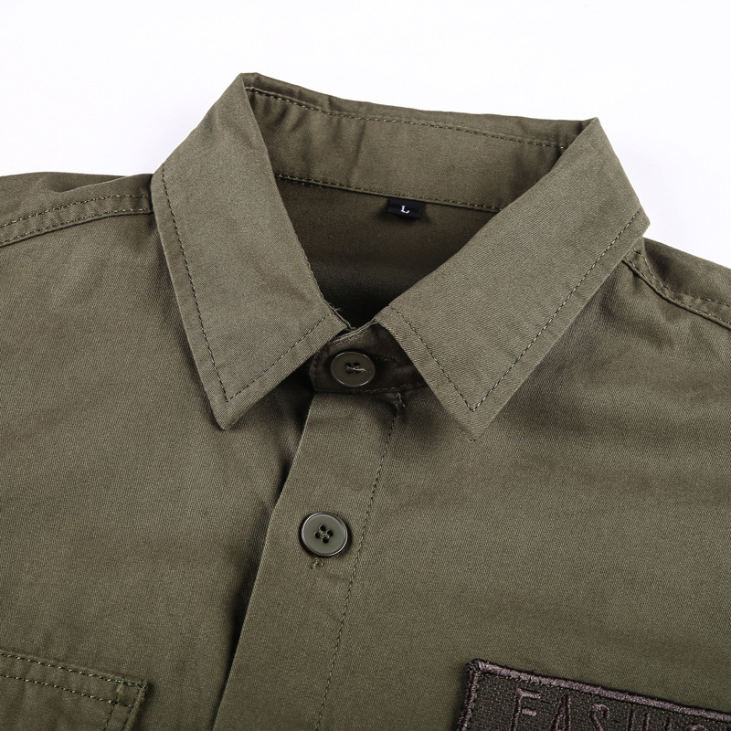 Camicia a maniche lunghe da uomo Camicie cargo alla moda 2021 Nuova inserzione Camicia casual taglia taglie forti per uomo247_voghion.com