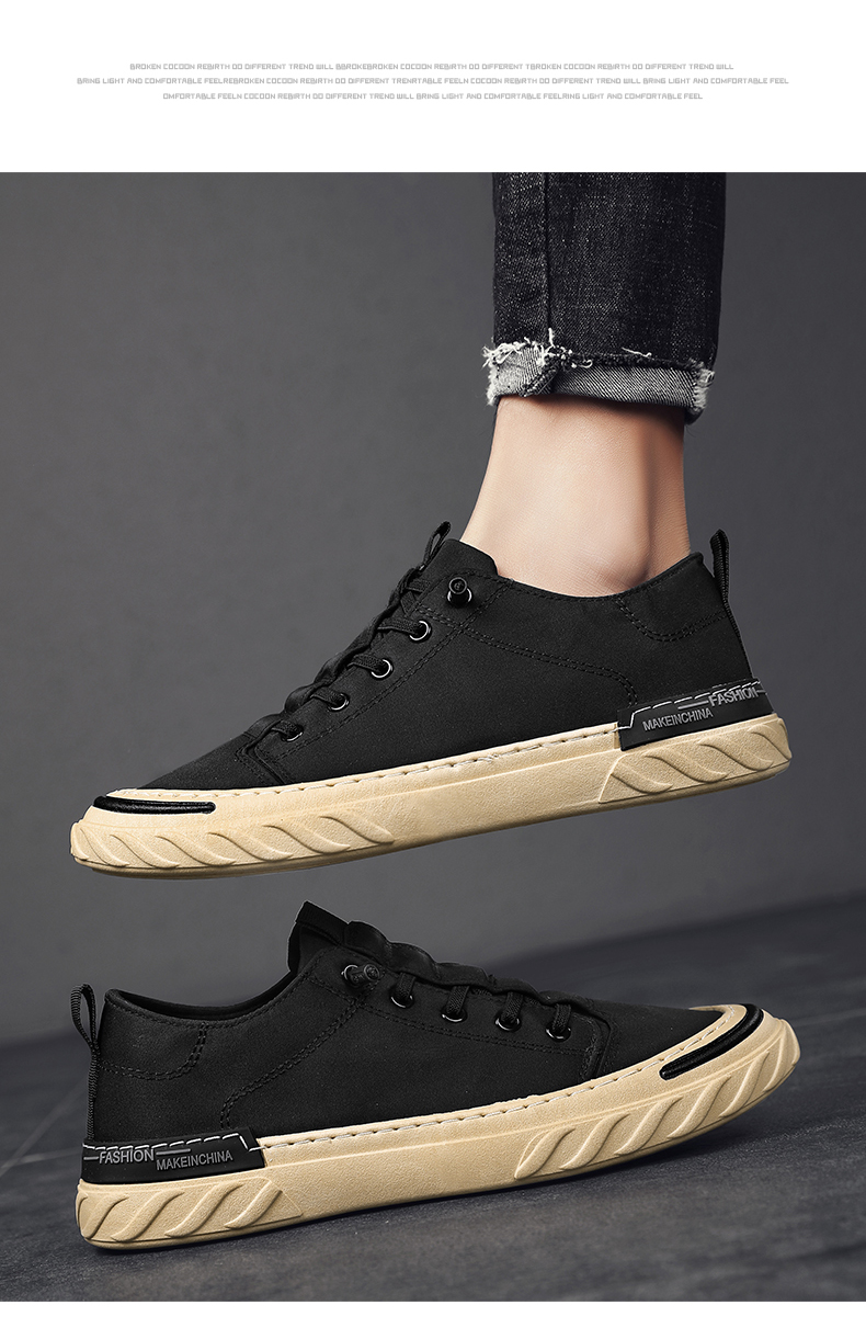 Zapatillas de deporte para hombre Zapatillas de deporte ligeras Zapatos planos para exteriores cómodos y transpirables_voghion.com