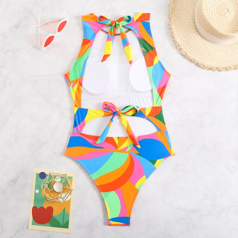 Women’s Clothing new one piece swimsuit digital printing sexy tight backless bikini cross border swimsuit_voghion.com