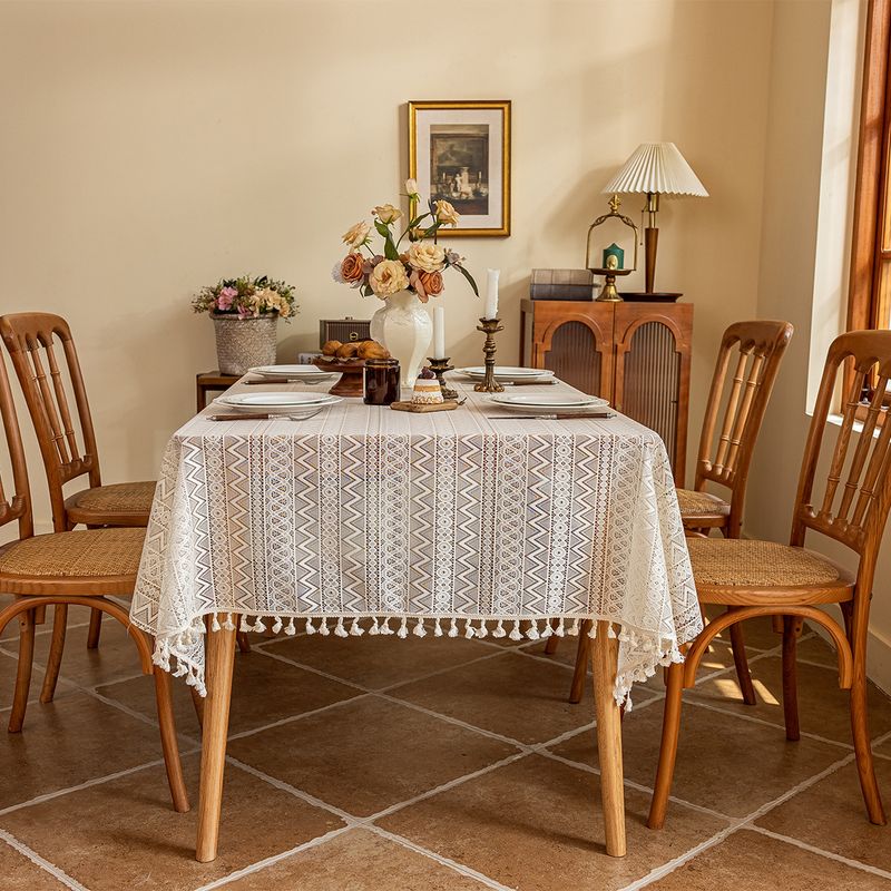 Ins Style Hollow Lace Tablecloth Pastoral Light Luxury Photo Background Cloth High Grade Tablecloth_voghion.com