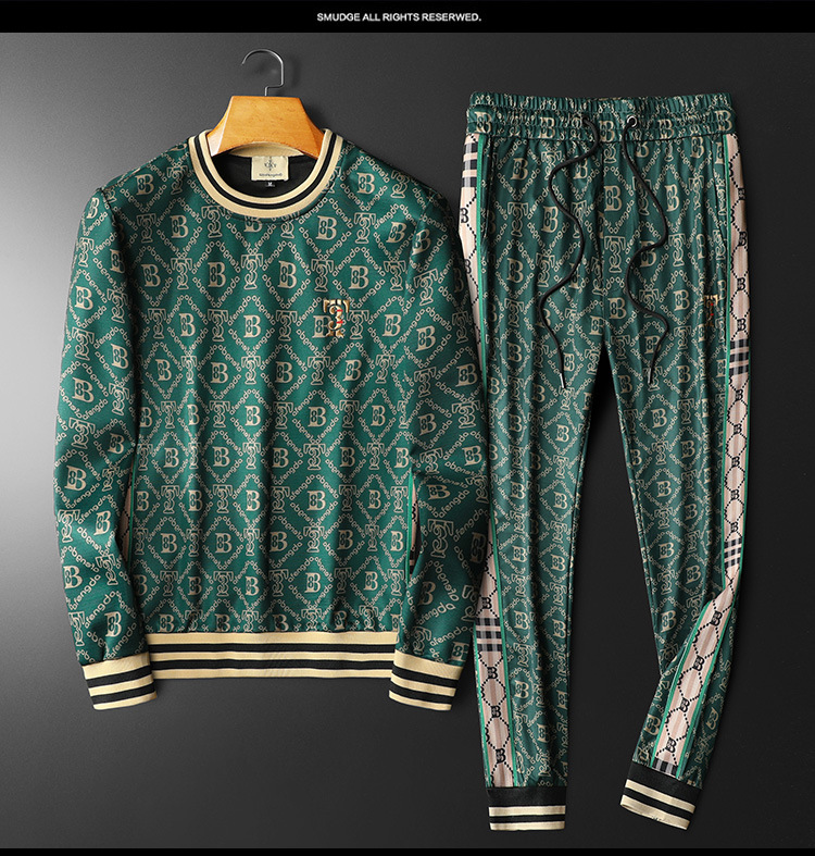 Men's Clothing New Autumn And Winter Men's Suits Korean Style Slim Casual Youth Sweatshirts And Sweatpants Sports Suits Men's Two-piece Set_voghion.com