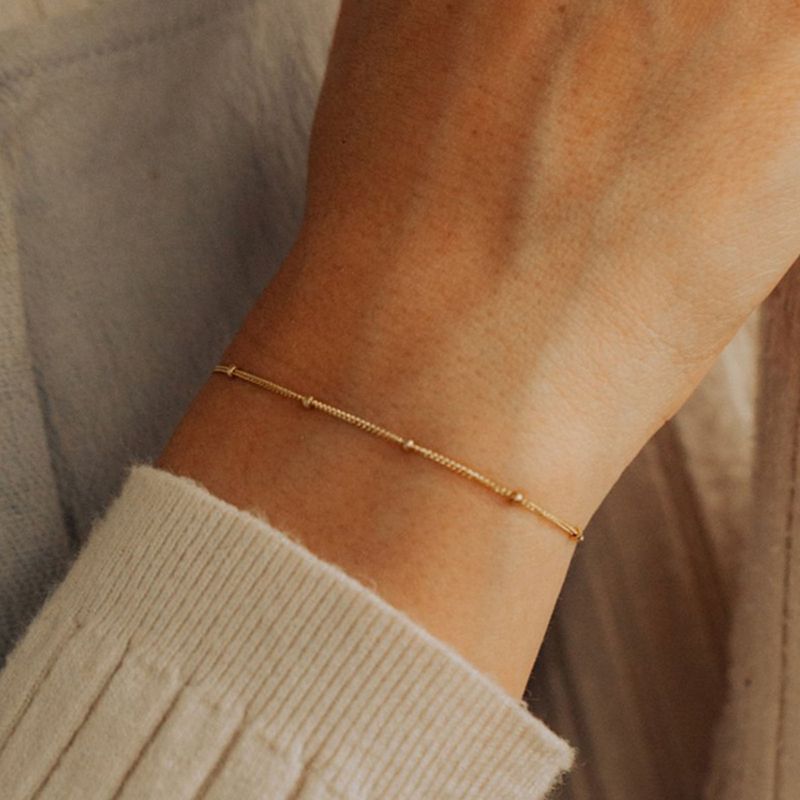Shuosbai Damen-Armband, kleine Perlen, einfarbig, korruptionsbeständig, Handkette für den täglichen Gebrauch_voghion.com