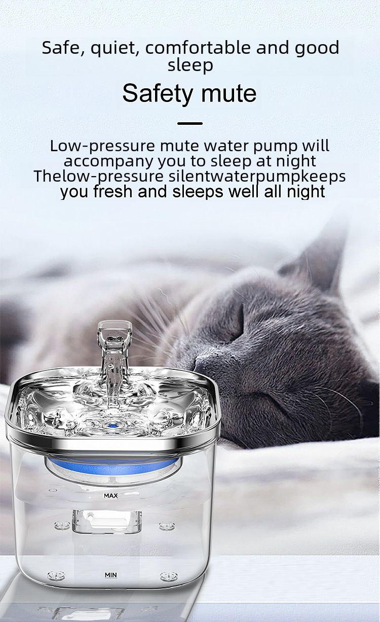 Cat Automatic Water Dispenser Stainless Steel Circulating Water Pet Water Dispenser Smart Cat Puppy Drinking Bowl_voghion.com