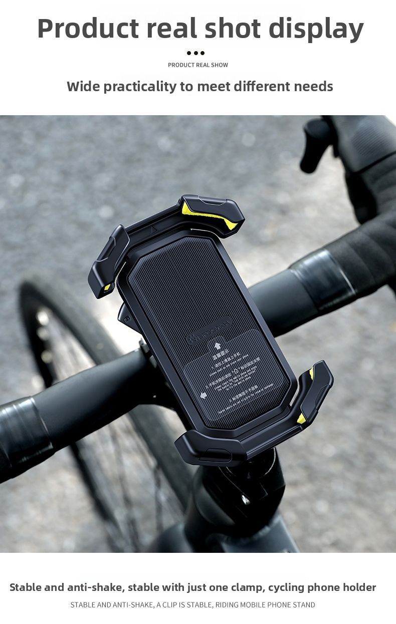 Nuovo supporto universale per bicicletta da corsa e da montagna, anti-caduta, con assorbimento degli urti, per telefono da manubrio._voghion.com