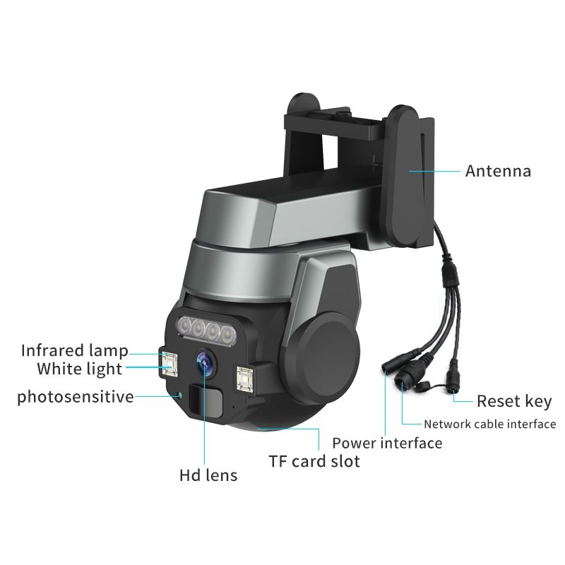CF-Q812ES 5MP Zweiwege-Sprach-Outdoor-IP66-wasserdichte WiFi-Kamera, Steckertyp: AU-Stecker (grau)_voghion.com