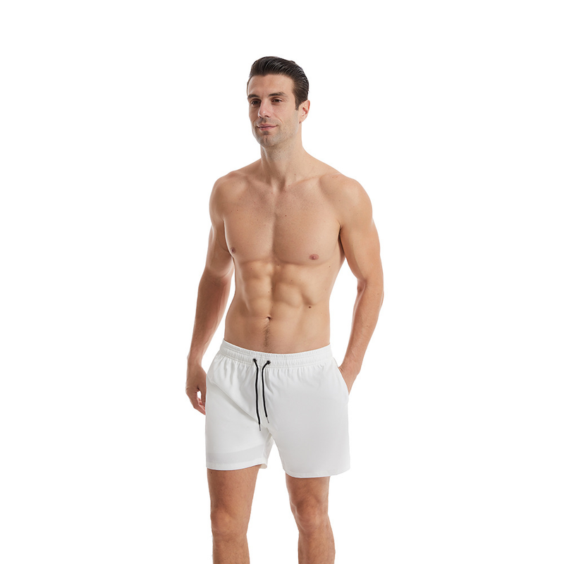 Men's Clothing Four Sided Elastic Sports Leisure Loose Solid Color Shorts Four Point Quick Drying Beach Pants_voghion.com
