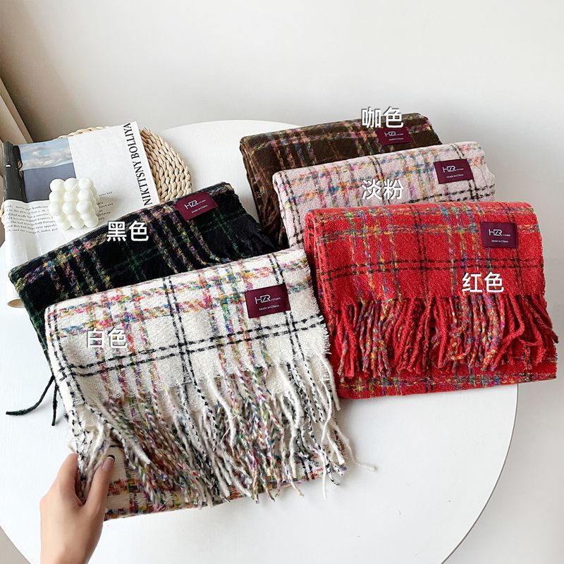 Sciarpa alla moda europea e americana all'ingrosso 2025 Scialle caldo di alta qualità Sciarpa atmosfera coreana Donna Autunno e inverno_voghion.com