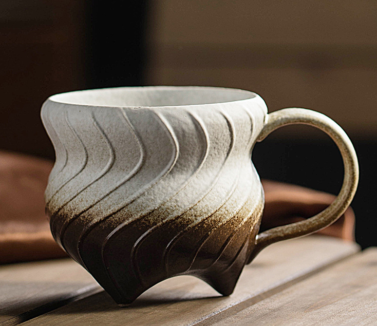 Vintage Keramiktasse Home Kaffeetasse Kreative Wassertasse Mark Tasse Frühstückstasse Grobe Keramiktasse_voghion.com