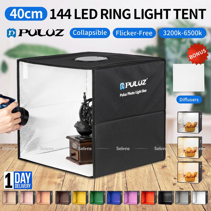 25/40 cm PULUZ Tragbare LED Foto Licht Box Zelt Cube Studio Fotografie_voghion.com