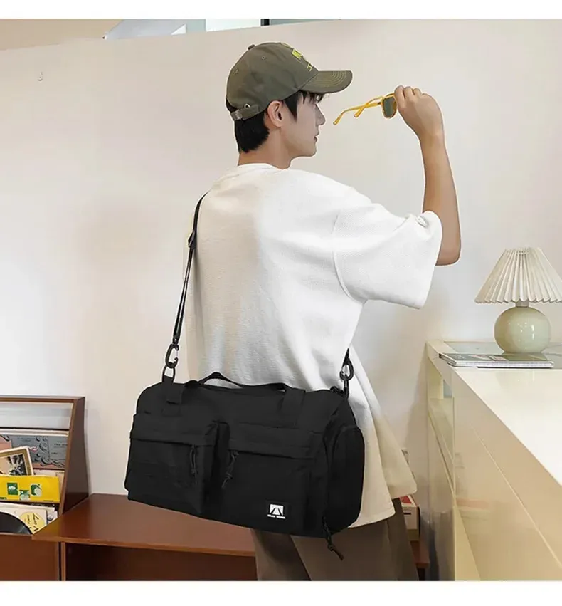 Multifunctional Travel Bag Large Capacity Handbag Short Trip Shoulder Bags Wet Dry Separation Gym Fitness Pack With Shoe_voghion.com