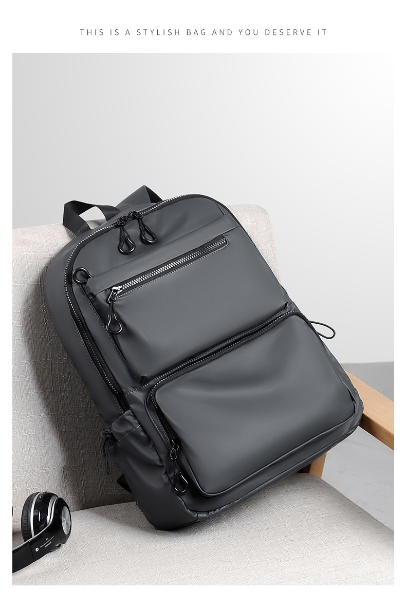 Men's backpack, simple high-capacity travel, casual, computer backpack, fashionable trend, student backpack_voghion.com