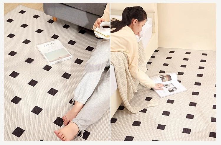 Simple Style Living Room Coffee Table Carpet Bedroom Bedside Carpet Home Wear Resistant Easy To Care Non Slip Loop Velvet TPR Carpet_voghion.com