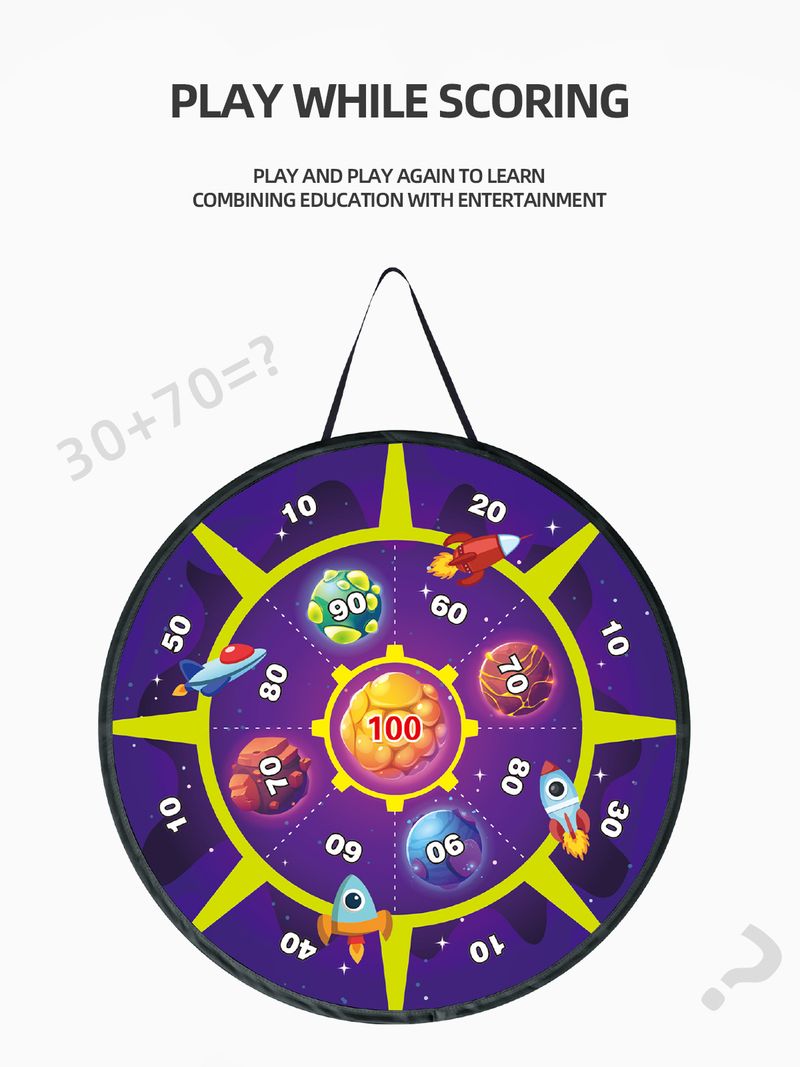 Children's Shooting Practice Round Target Sticky Ball Darts Dribbling Lights Versus Soft Shot Gun Play_voghion.com