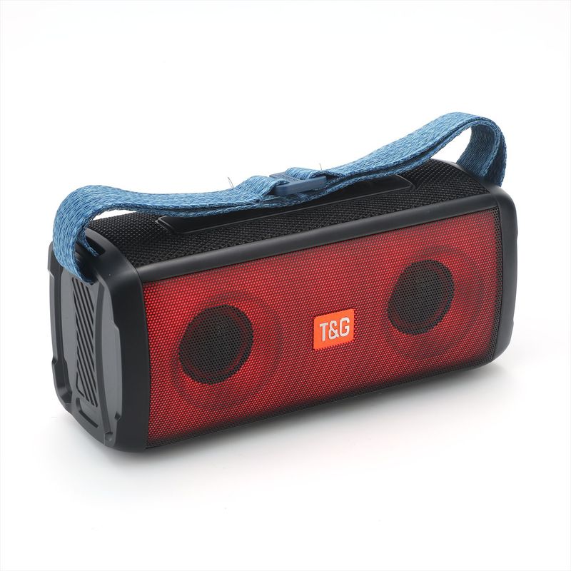 Nuevo Altavoz Bluetooth TG345 para exteriores, luz LED colorida, Radio, tarjeta de inserción, caja, transmisión, Subwoofer_voghion.com