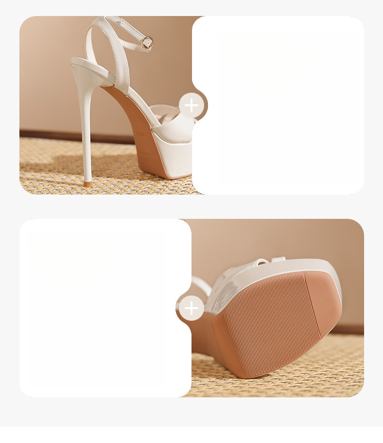 Sandales à talons hauts et plateformes imperméables à bout ouvert pour femmes, confortables, nouveauté été 2025, sandales à talons fins pour femmes_voghion.com