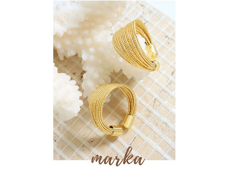 Anelli impilabili geometrici a cerchio aperto da donna in oro e rame color argento, per l'uso quotidiano, taglie dalla 5 alla 9_voghion.com
