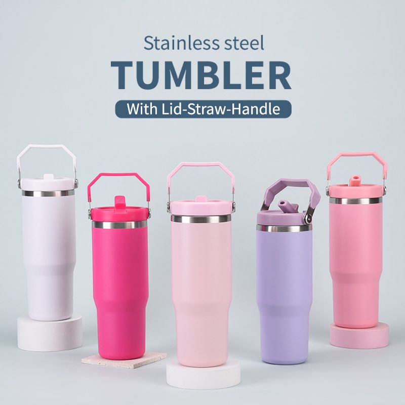 Thermos da 30 once Tazza portatile per auto Tazza per ghiaccio con cannuccia sottovuoto in acciaio inossidabile 304 Tazza termica portatile_voghion.com