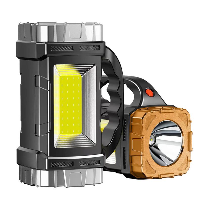 Nowa, ładowana energią słoneczną, wielofunkcyjna lampa ręczna LED, przenośna lampa kempingowa_voghion.com