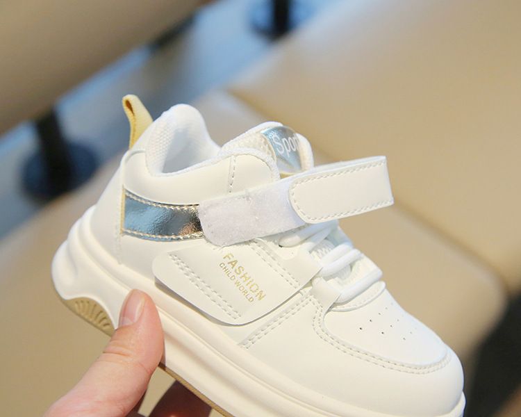 Nya små vita flickskor High Top Pojkar Casual Board Shoes Mjuka sulor Babyskor_voghion.com