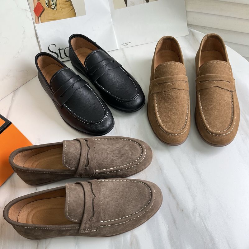 E Unlabeled Vielseitige Herren-Loafer im britischen Stil, Slip-On, niedrig geschnitten, lässig, Leder, Gesellschaftsschuhe, trendige Herren_voghion.com