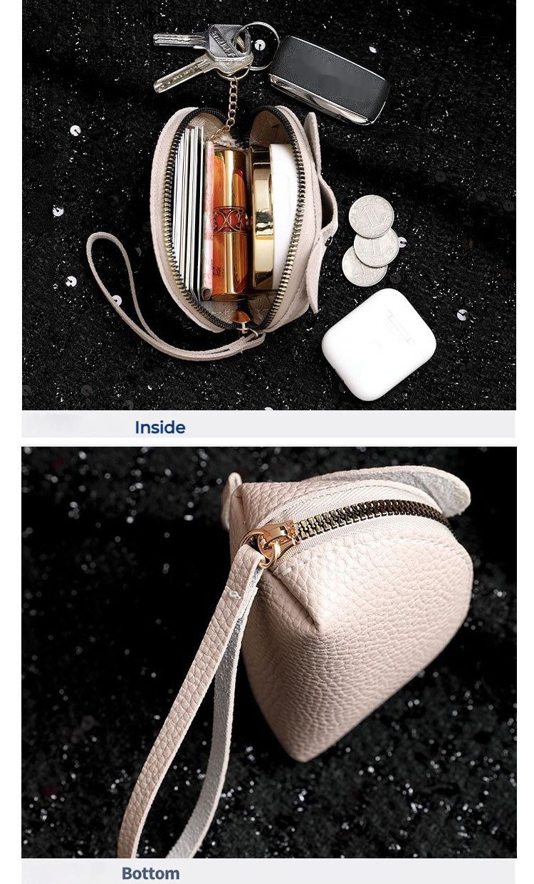 Wallet, Key Bag Creative Card Holder Leather Elephant Coin Purse Zipper Hand-held Lipstick Storage Bag_voghion.com