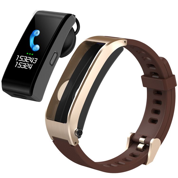 Nuovi auricolari Bluetooth con braccialetto di chiamata staccabile 2 in 1 per frequenza cardiaca intelligente A6 Sports_voghion.com