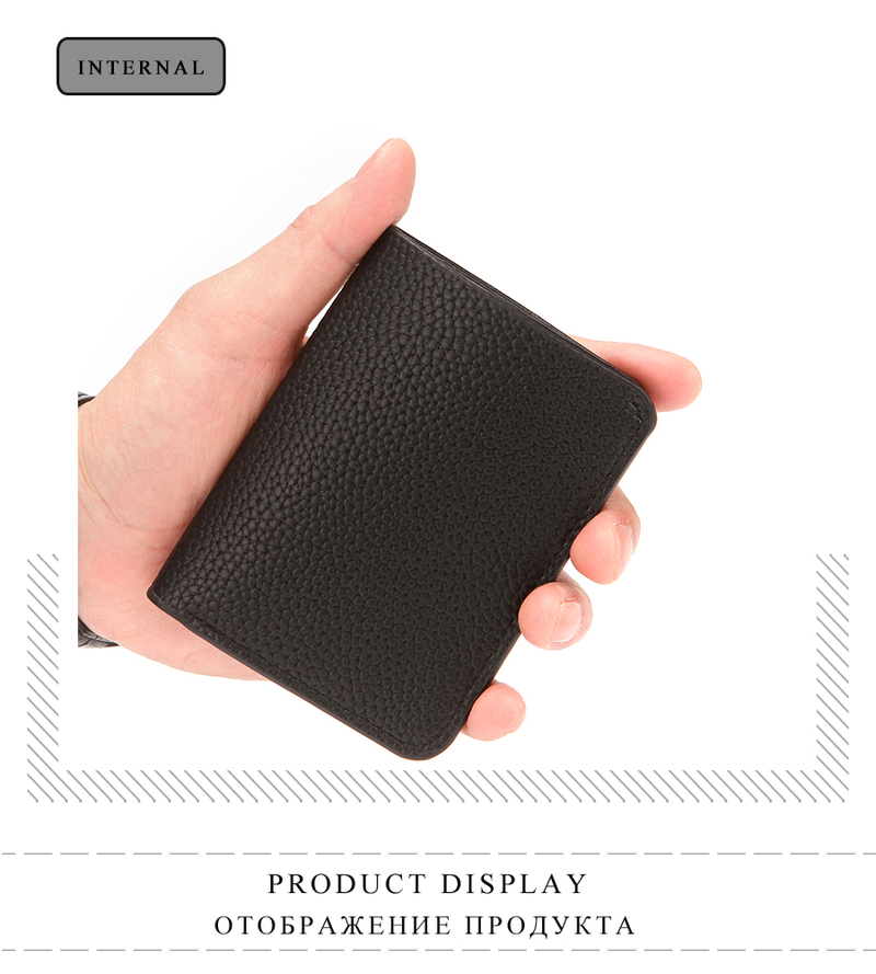 Vīriešu maka karšu turētājs, mini vīriešu maka, plāns maks, PU ādas maki, naudas klipši, ID karšu turētāji, Carteira Masculina_voghion.com