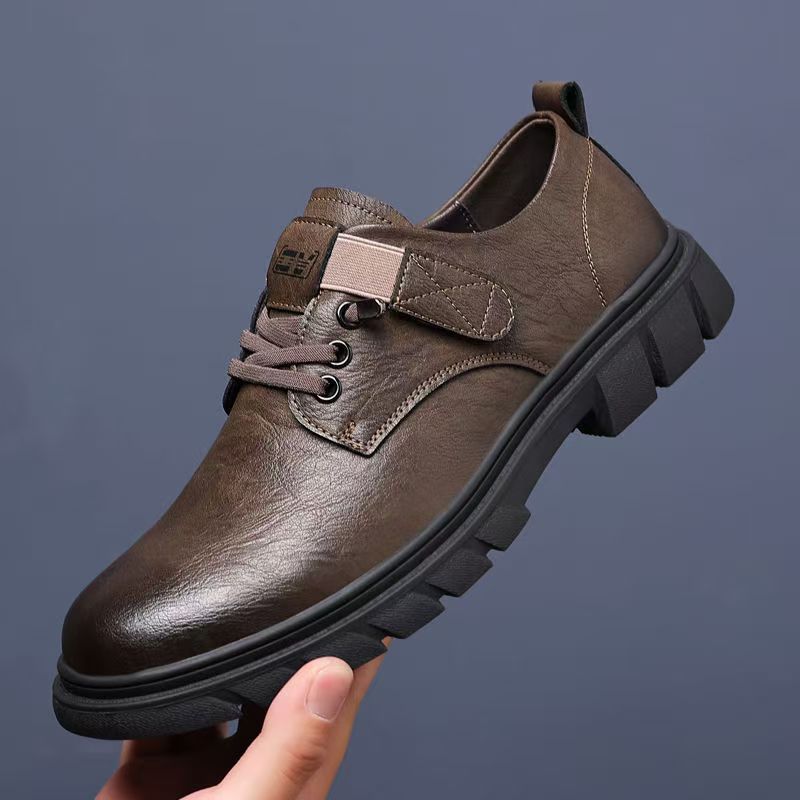 New Leather For Men With A Sense Of , British Style Fashion, Business And Leisure, Versatile, One Foot Work Shoes,_voghion.com