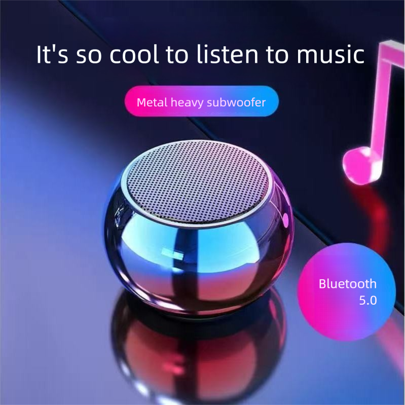 Trendy Mini Tech-Style Metal Bluetooth Audio Single Speaker Portable Small Cannon High Volume_voghion.com