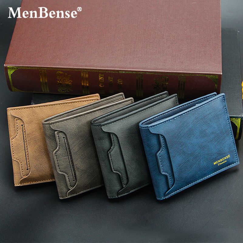 New men's wallet, short, fashionable, casual, large capacity, multiple card slots, short wallet, high-end card feel, foreskin leather_voghion.com