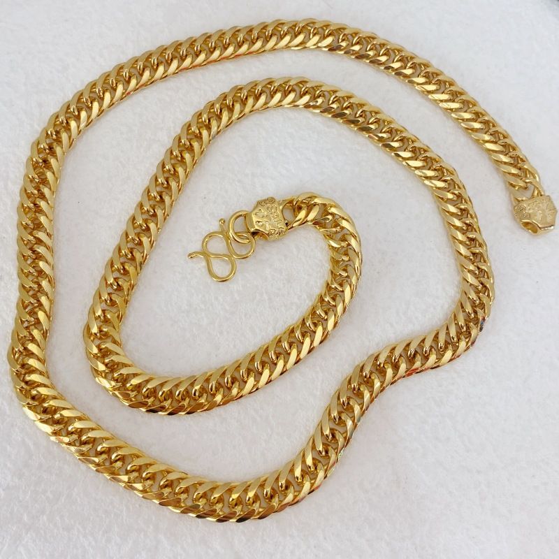 Collana cubana in ottone placcato oro, autentica moda, con catena laterale lunga, per coppie di uomini e donne, frusta per cavallo_voghion.com