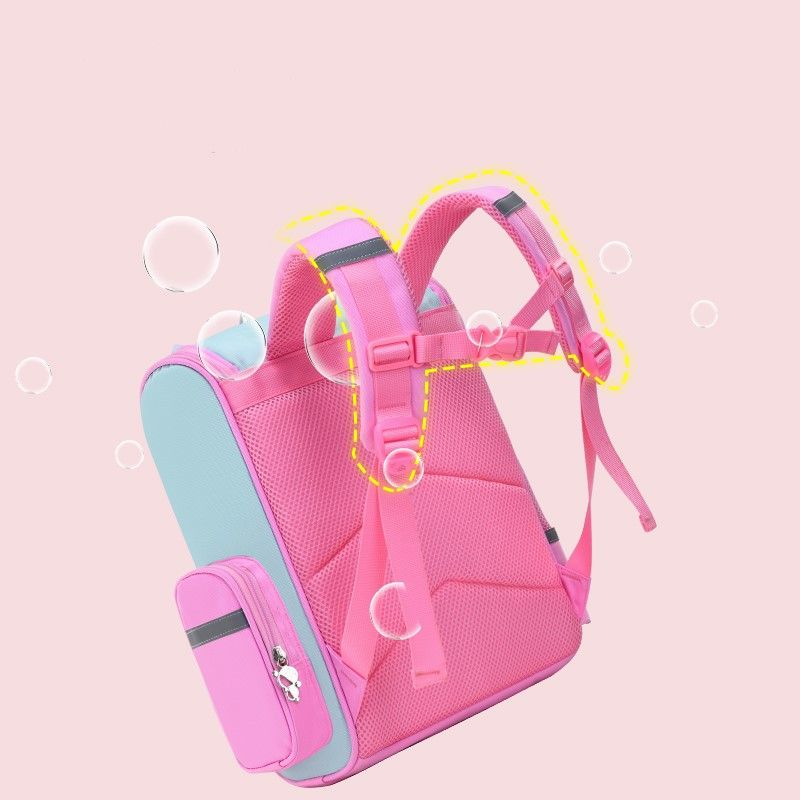 Niedlicher Schultaschenrucksack Grundschüler in Rosa Blau, geeignet für Jungen und Mädchen_voghion.com