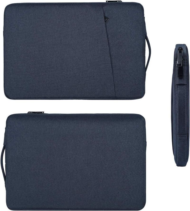 Bolso para portátil de mujer para MacBook/tableta de 14 a 15,6 pulgadas - Elegante bolso con protección acolchada (resistente al agua, con múltiples bolsillos, ligero, negro/rosa)_voghion.com