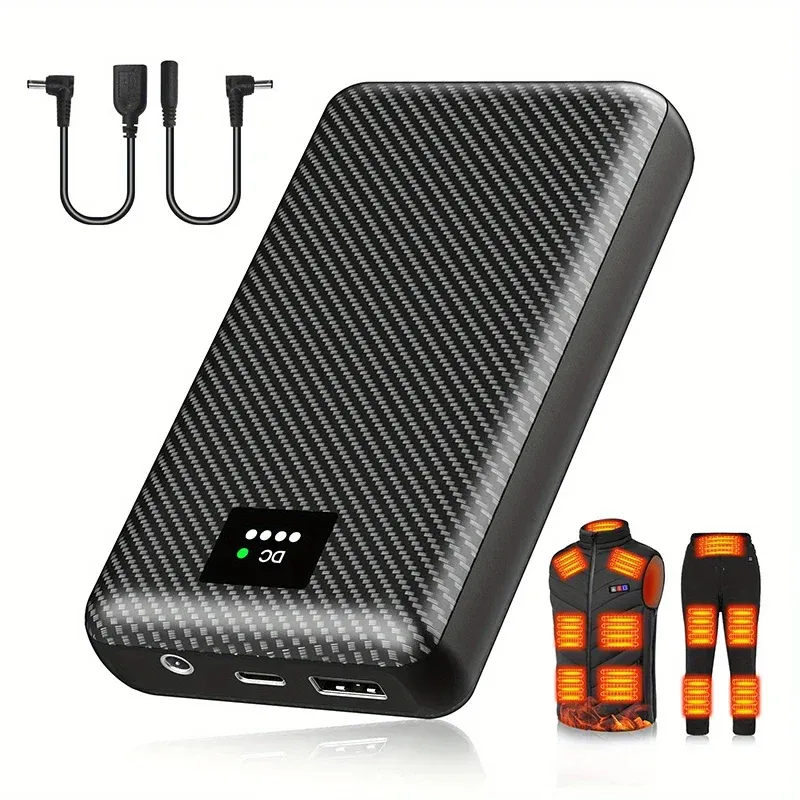 30000mAh Tragbare Powerbank Mobile Versorgung Für Weste Jacke Handschuhe Elektrische Heizung Ausrüstung DC Power Bank_voghion.com