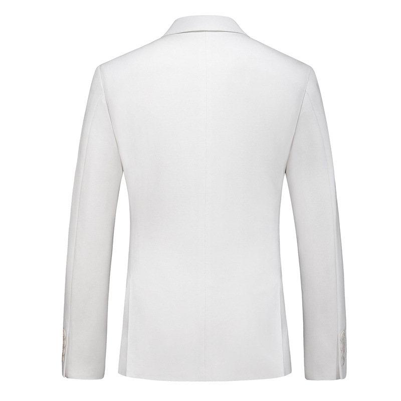 men's suit suit double-breasted solid color large size suit three-piece suit slim groom wedding dress_voghion.com
