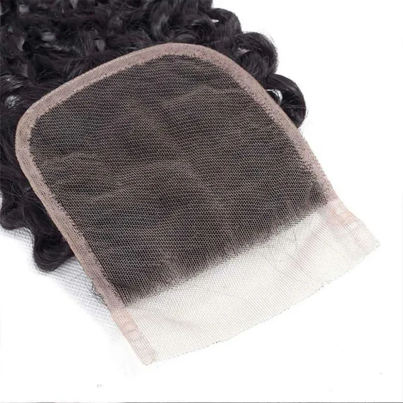 4X4 Peruvian Straight Deep Curly Closure Remy Human Hair Swiss Lace_voghion.com