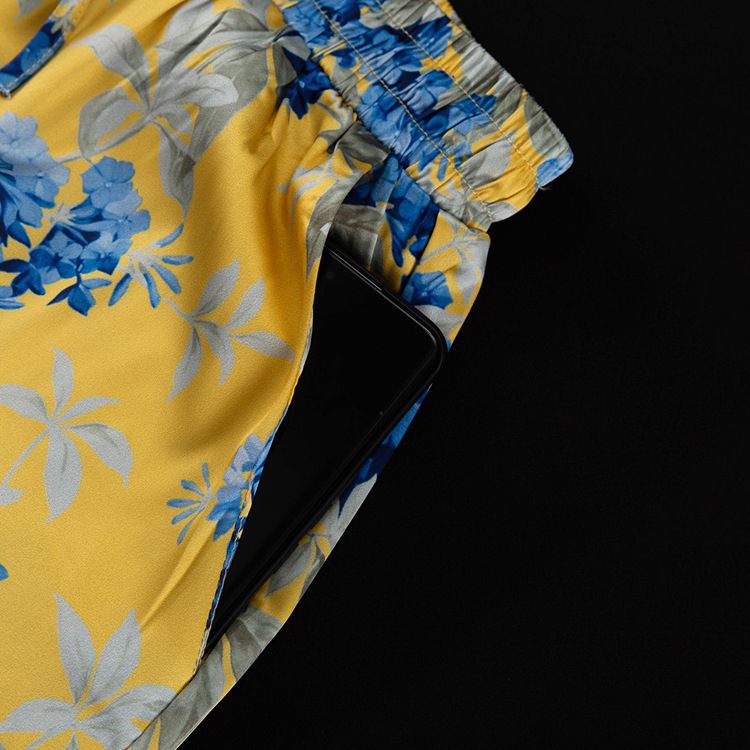 Abbigliamento da donna autunno e inverno, nuova moda, raso stampato, maniche lunghe, lacci, due pezzi, pantaloni a gamba larga, vita alta_voghion.com