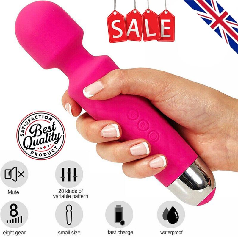 Wireless Magic Wand Massager Full Body Electric 20 Vibration Mode Waterproof NEW_voghion.com