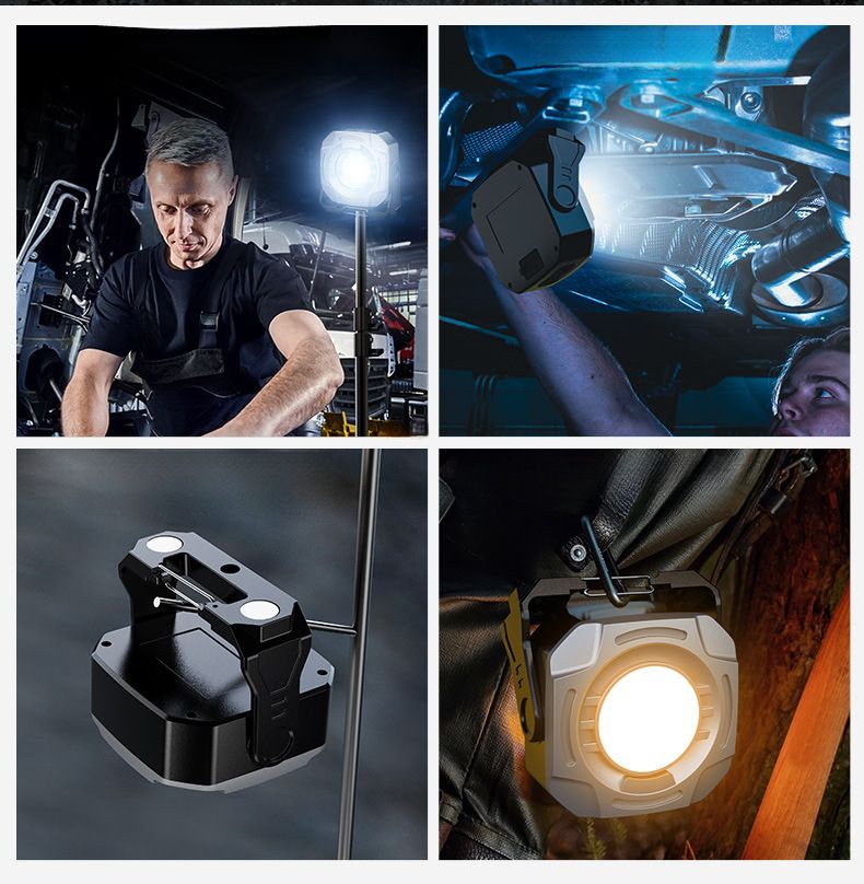 Outdoor Camping Multi-Function Keychain Portable Mini COB Work Strong Magnetic Inspection Light Flashlight_voghion.com