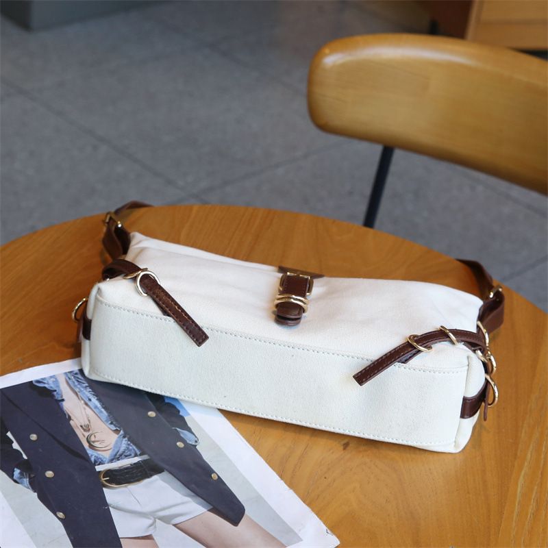Canvas Dumpling Fashion Shoulder Splicing Small Design Women's Bun Versatile Commuting Ins New Style_voghion.com