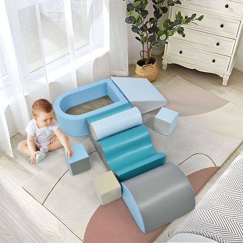 Ensemble de blocs de jeu et d'escalade TLG 9 pièces pour enfants – Blocs de construction souples et colorés avec marches, toboggan et piscine à balles pour tout-petits et enfants d'âge préscolaire – Balles non incluses_voghion.com