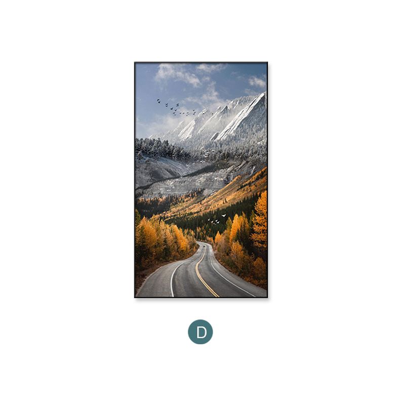 Eingangsbereich Nordic Dekorative Flur Hängen Moderne Minimalistischen Hintergrund Wand Malerei Landschaft Autobahn_voghion.com